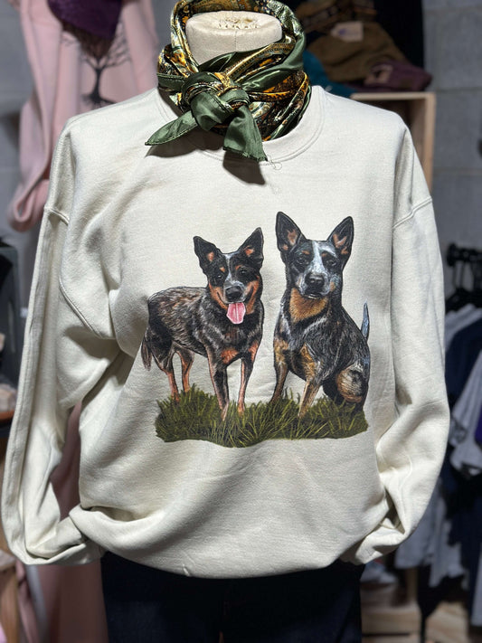 Cattle Dogs Axel & Annie Graphic Sweatshirt Millville Ridge Farm