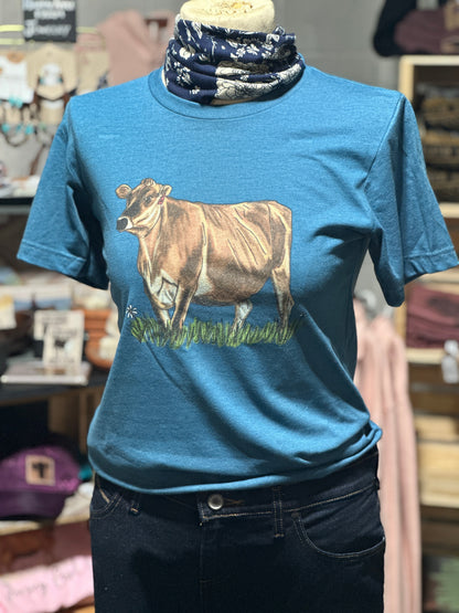 Daisy: Jersey Cow T-Shirt Millville Ridge Farm