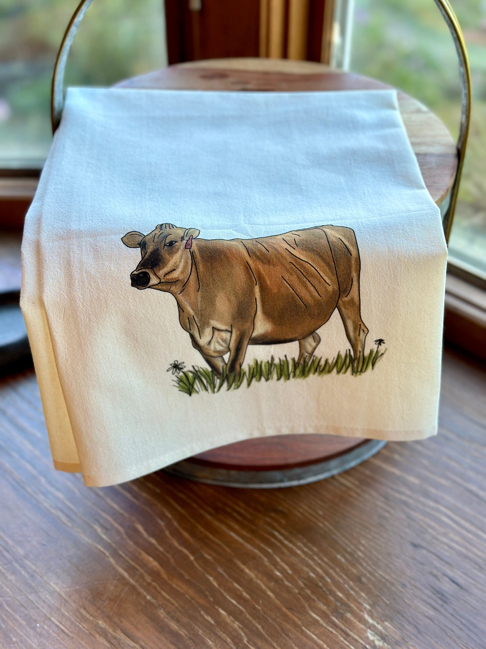 Jersey Cow Farmhouse Towel Millville Ridge Farm