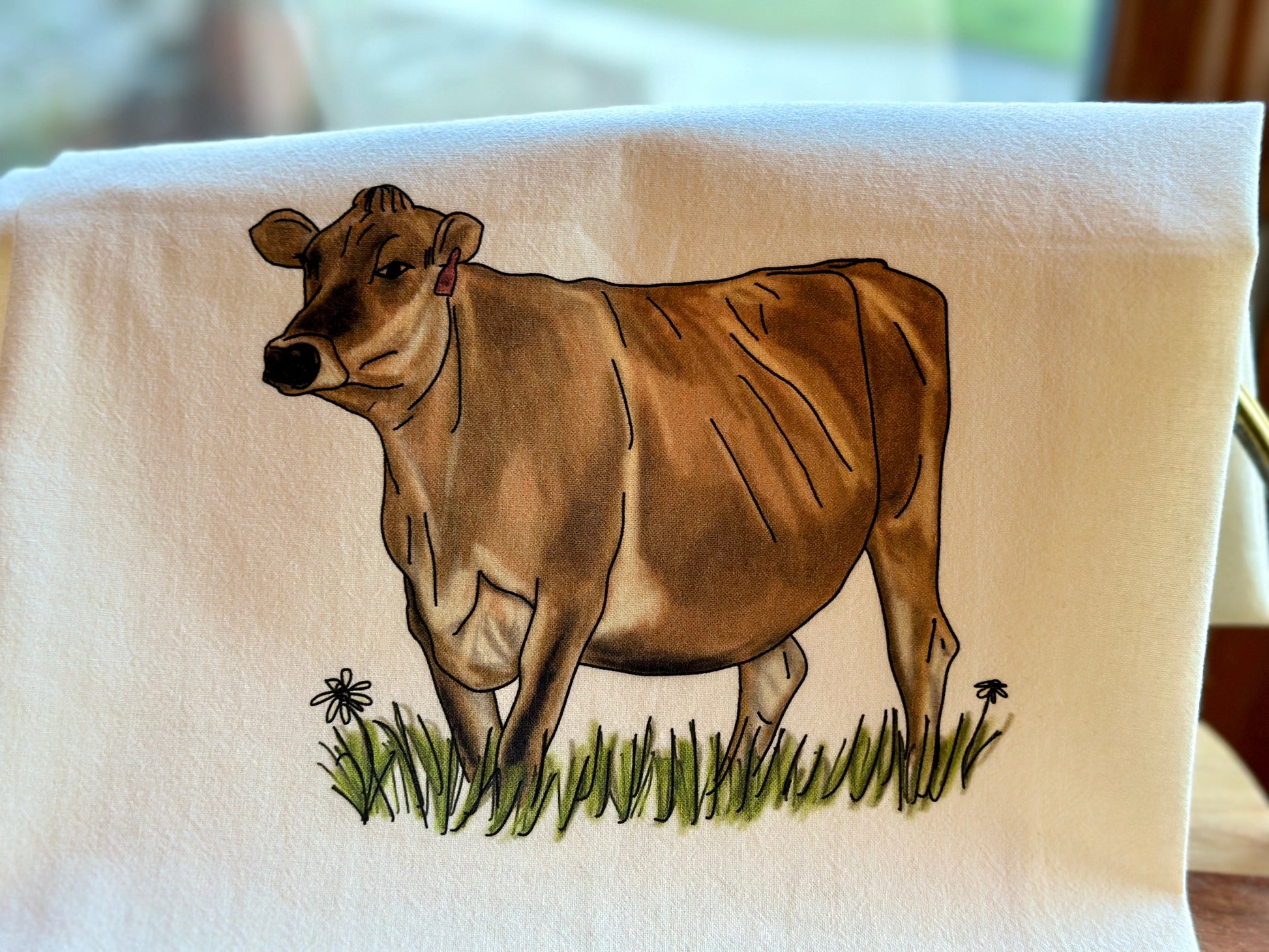 Jersey Cow Farmhouse Towel Millville Ridge Farm