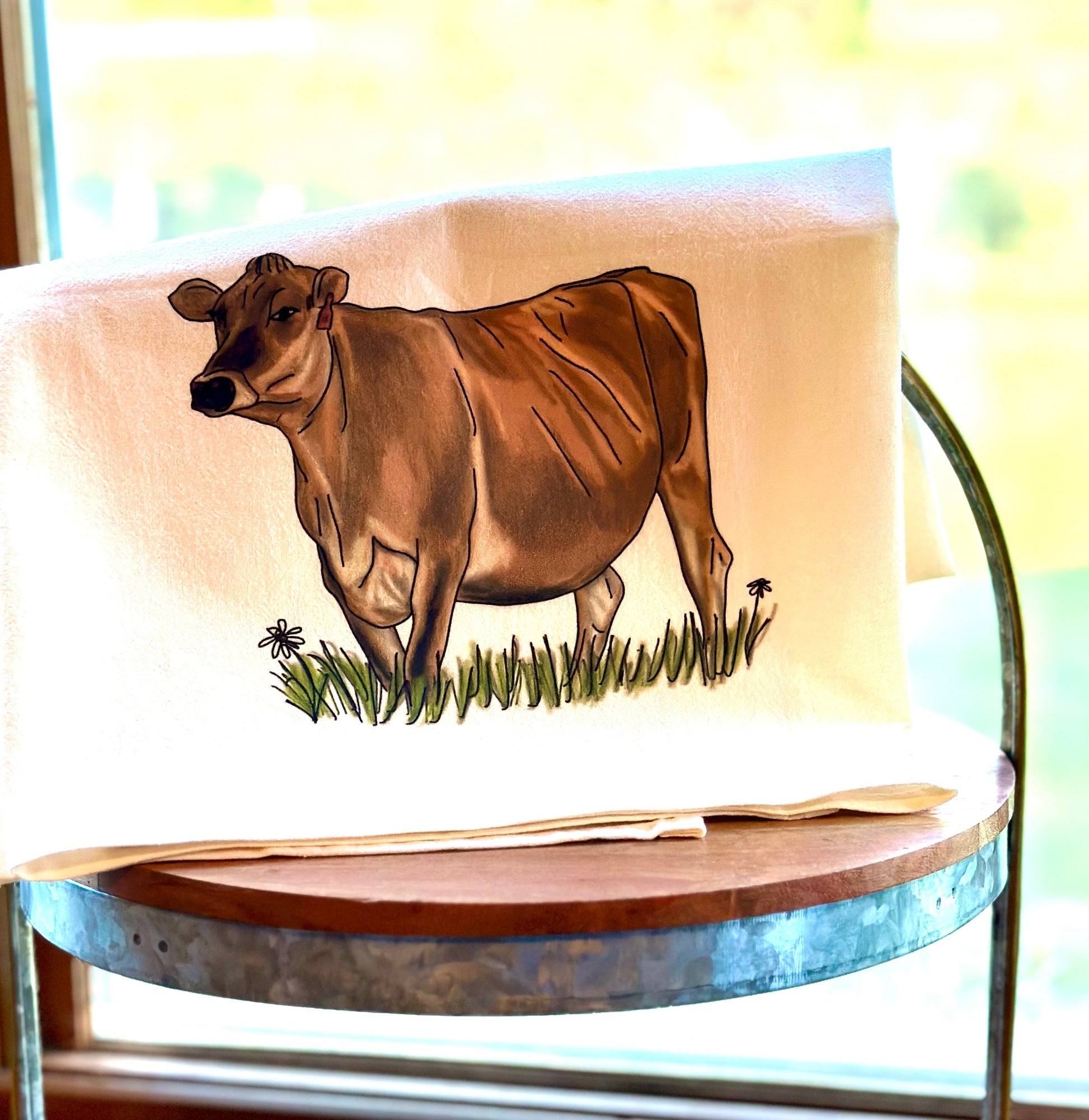 Jersey Cow Farmhouse Towel Millville Ridge Farm