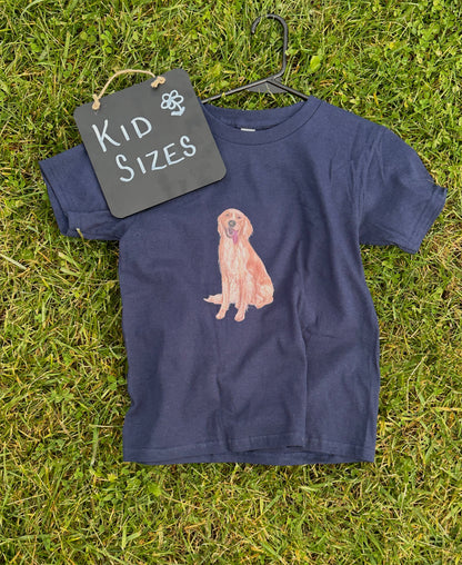 Kid Golden Retriever Dog T-shirt Millville Ridge Farm