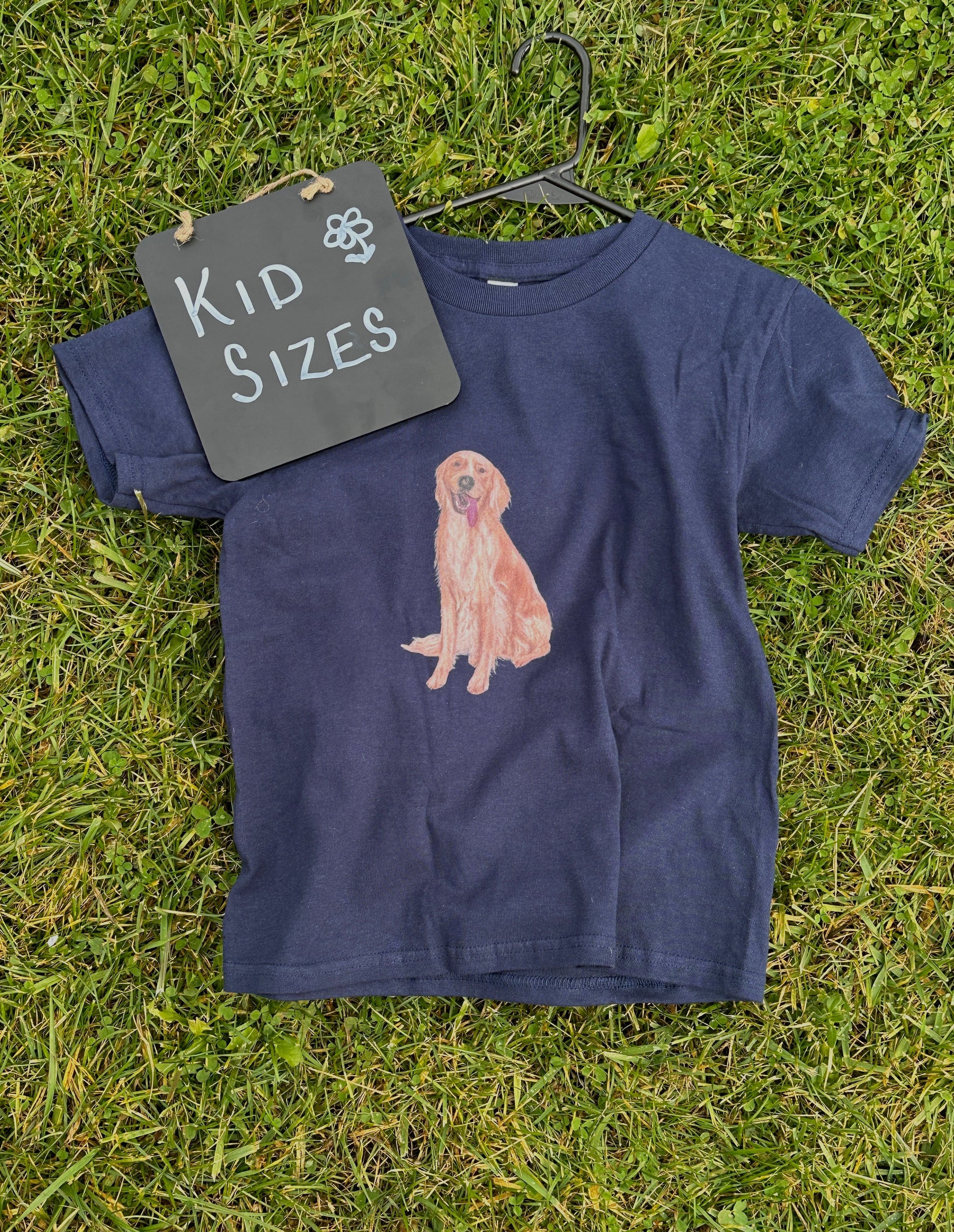 Kid Golden Retriever Dog T-shirt Millville Ridge Farm