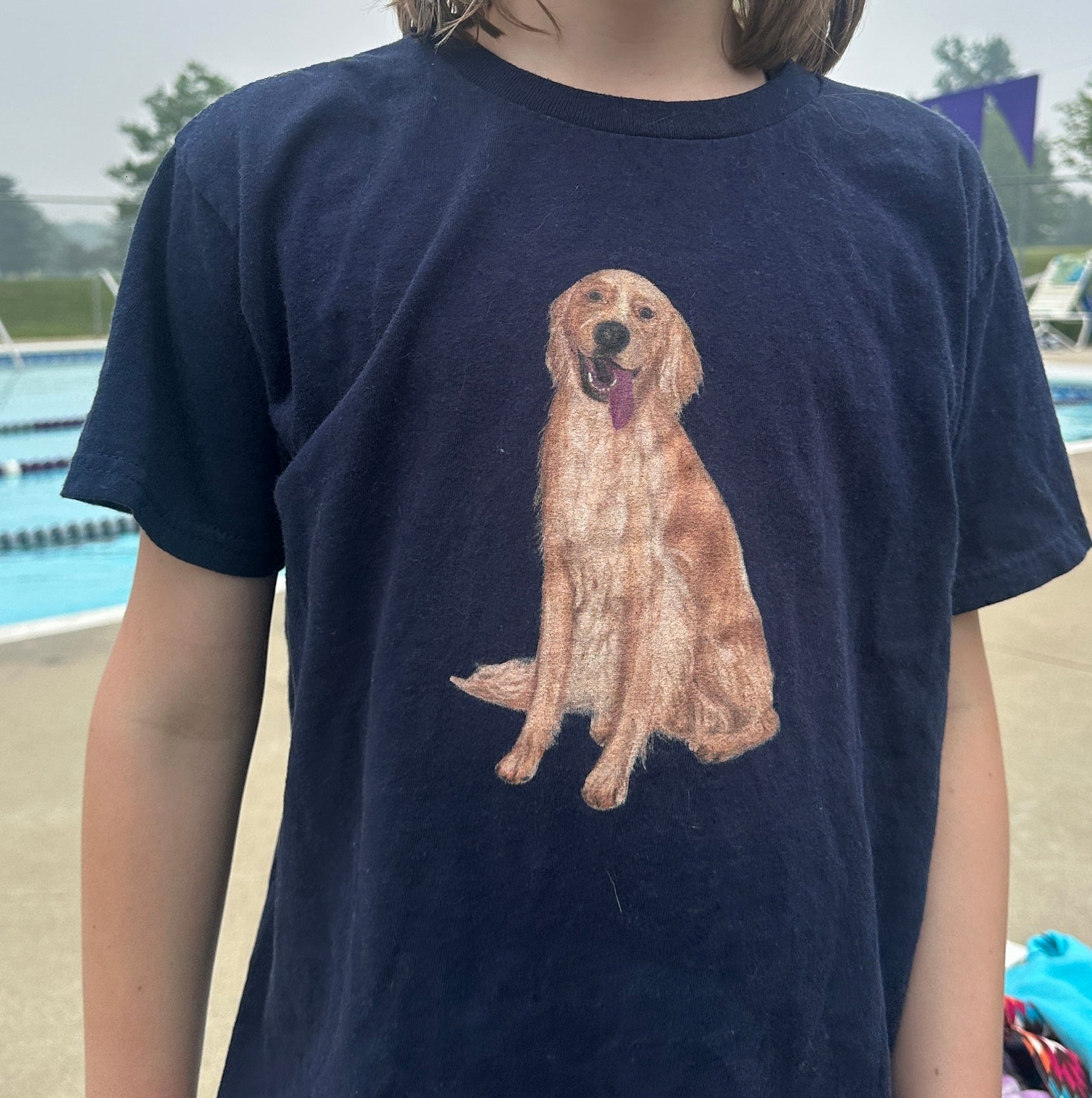 Kid Golden Retriever Dog T-shirt Millville Ridge Farm