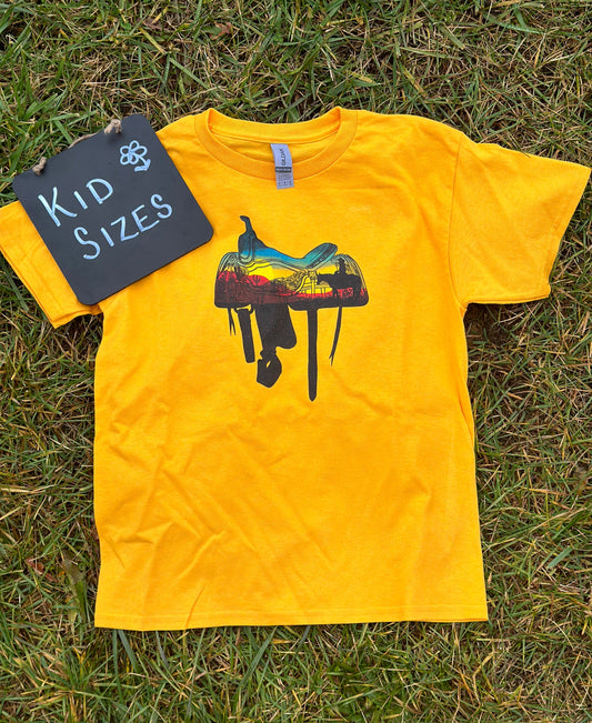 Kid Sunset Saddle T-shirt Millville Ridge Farm