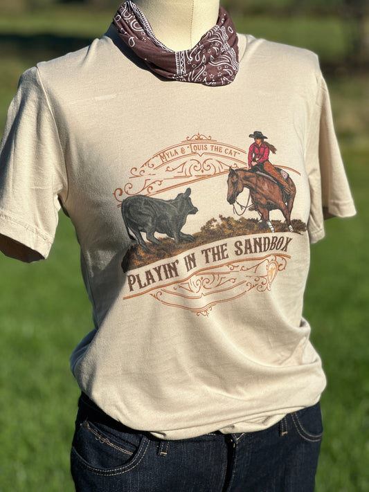 Playin' In the Sandbox Cutting Horse Graphic T-shirt Millville Ridge Farm