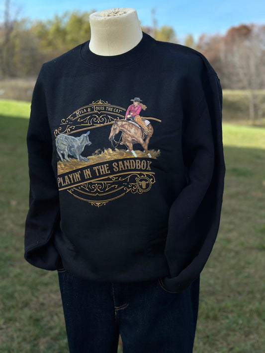 Playin' In the Sandbox Cutting Horse Sweatshirt Millville Ridge Farm