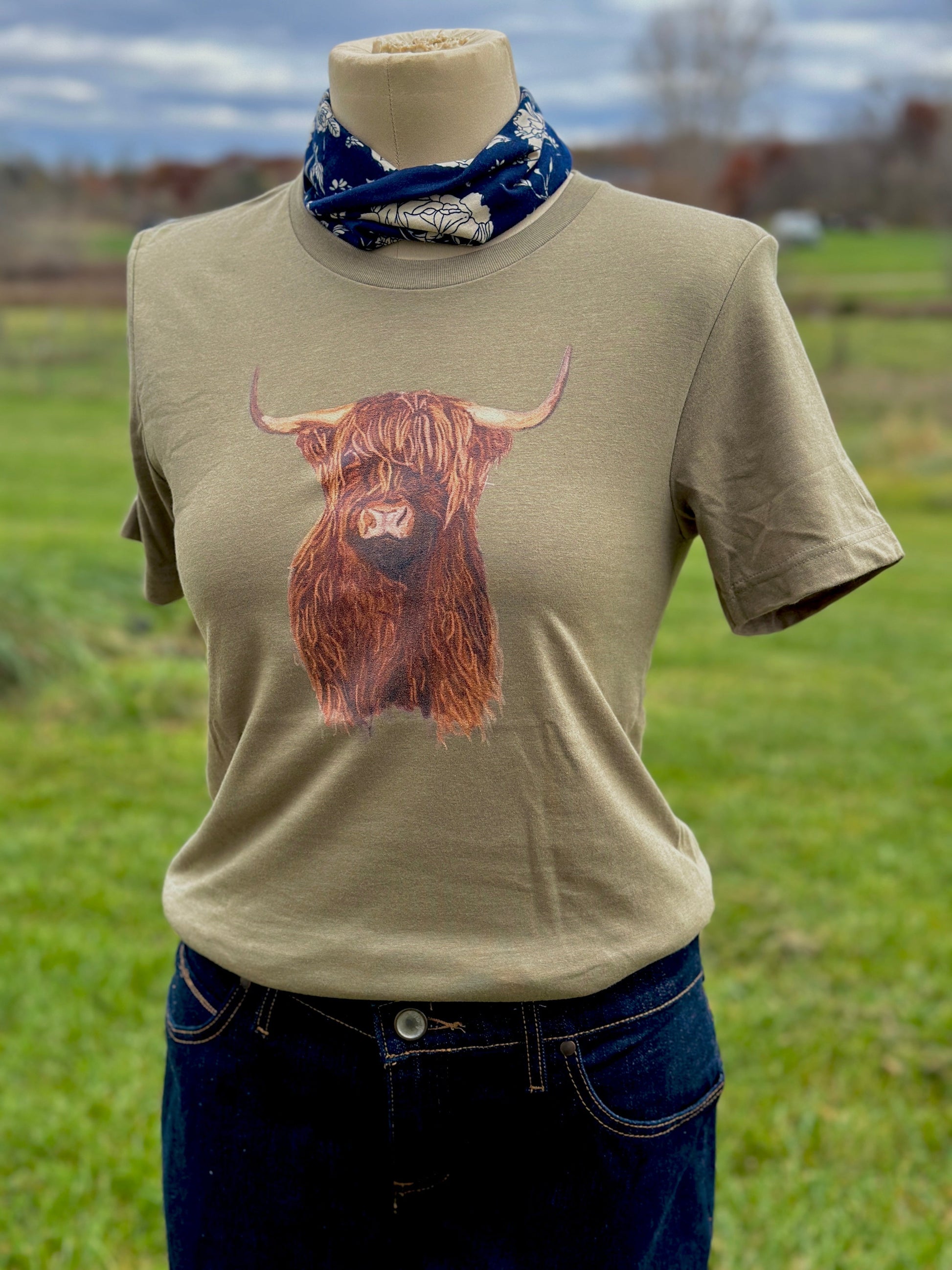 Scottish Highland Bull T-shirt Millville Ridge Farm