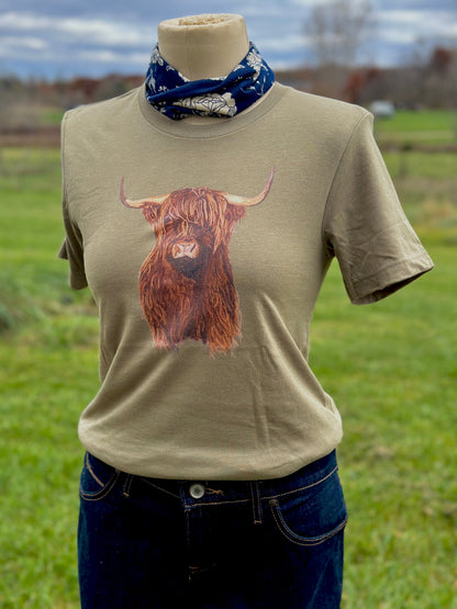 Scottish Highland Bull T-shirt Millville Ridge Farm