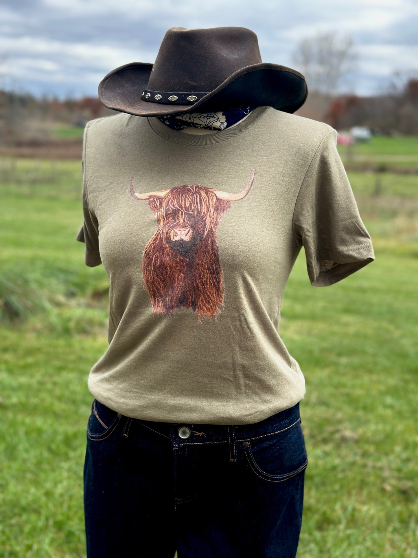 Scottish Highland Bull T-shirt Millville Ridge Farm