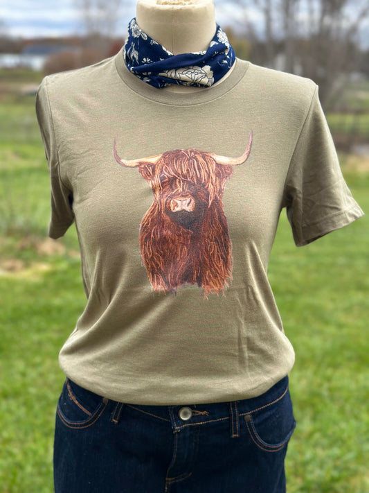 Scottish Highland Bull T-shirt Millville Ridge Farm