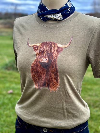 Scottish Highland Bull T-shirt Millville Ridge Farm