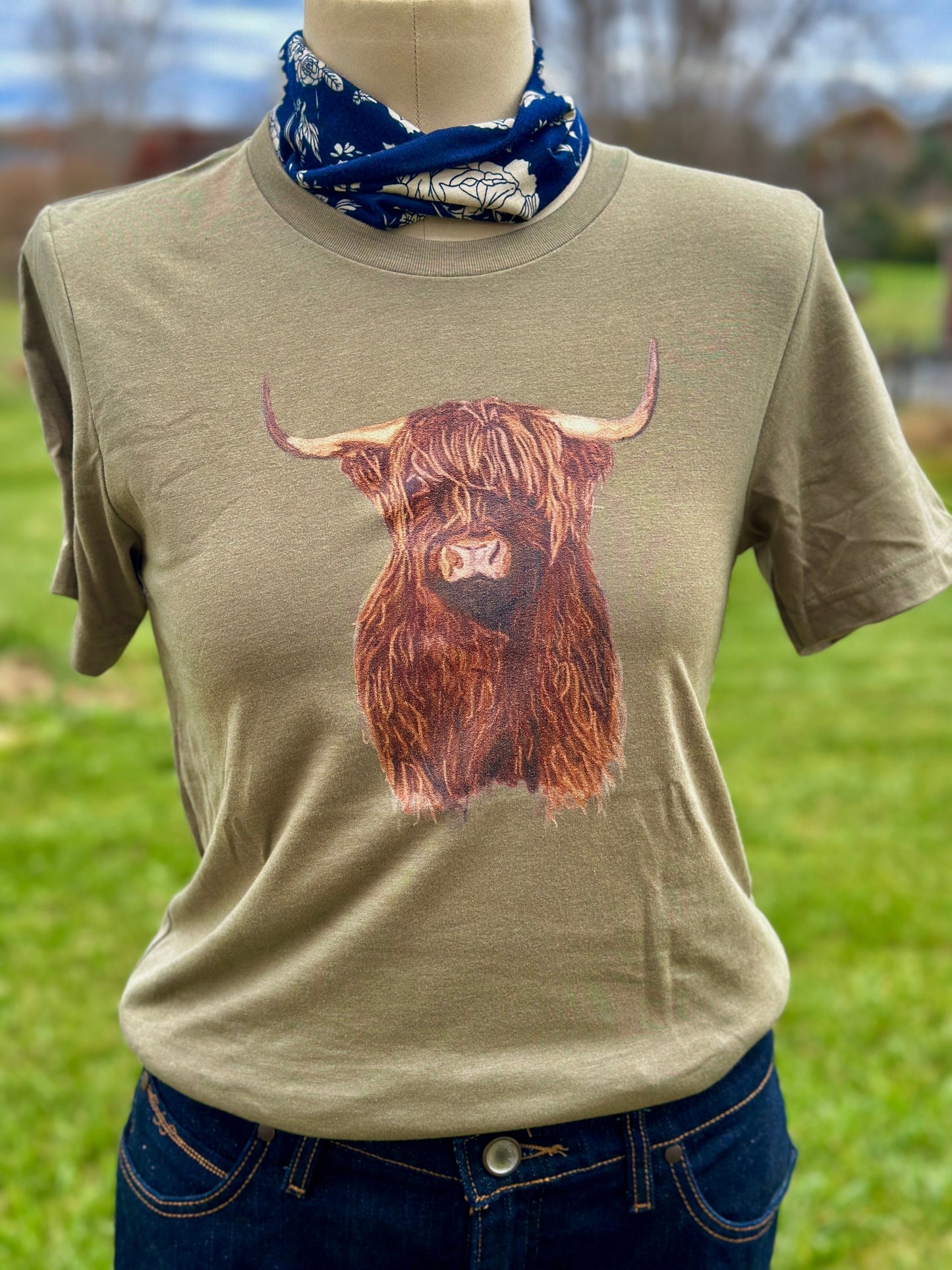 Scottish Highland Bull T-shirt Millville Ridge Farm