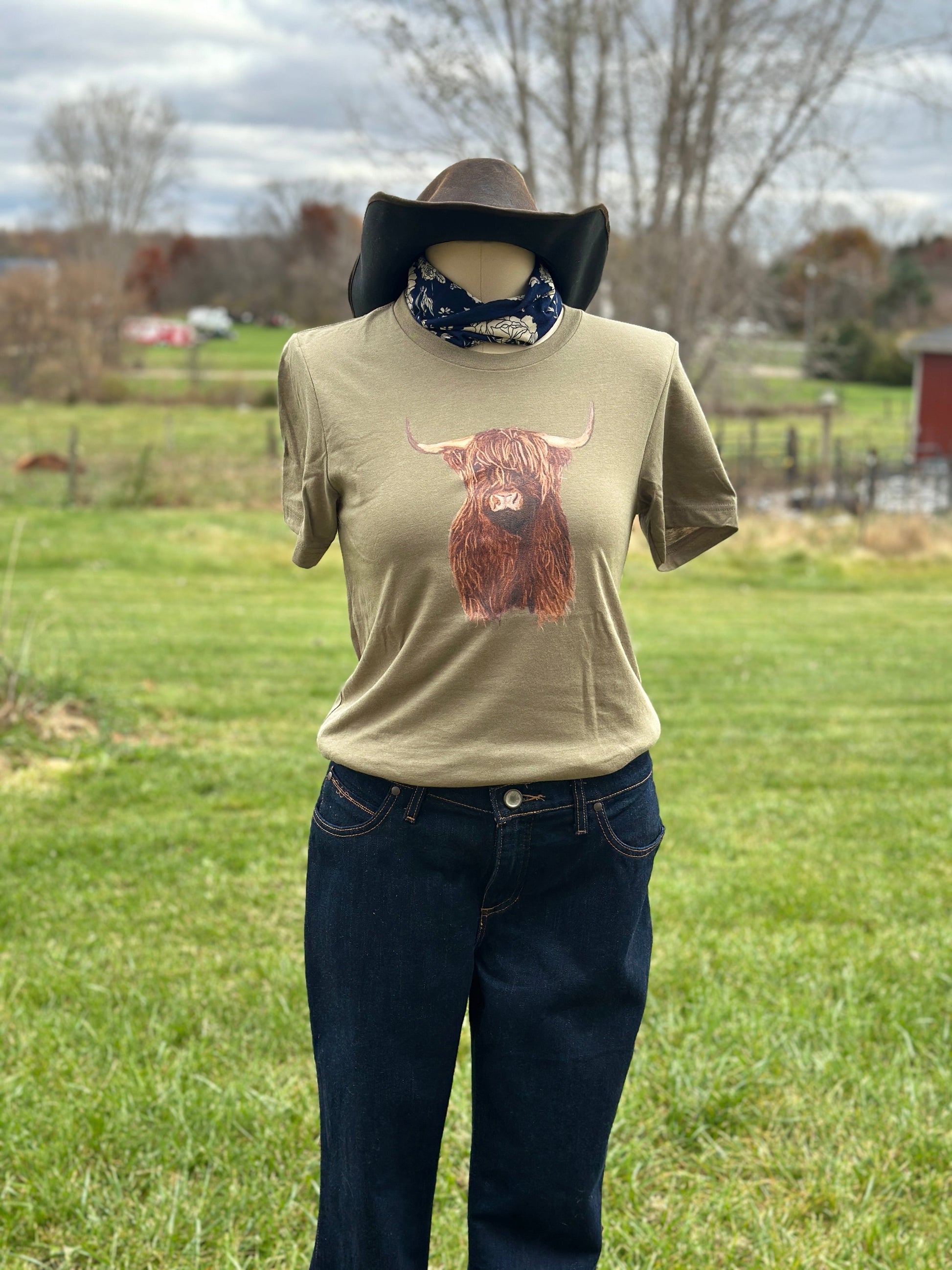 Scottish Highland Bull T-shirt Millville Ridge Farm