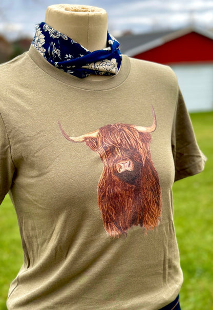 Scottish Highland Bull T-shirt Millville Ridge Farm