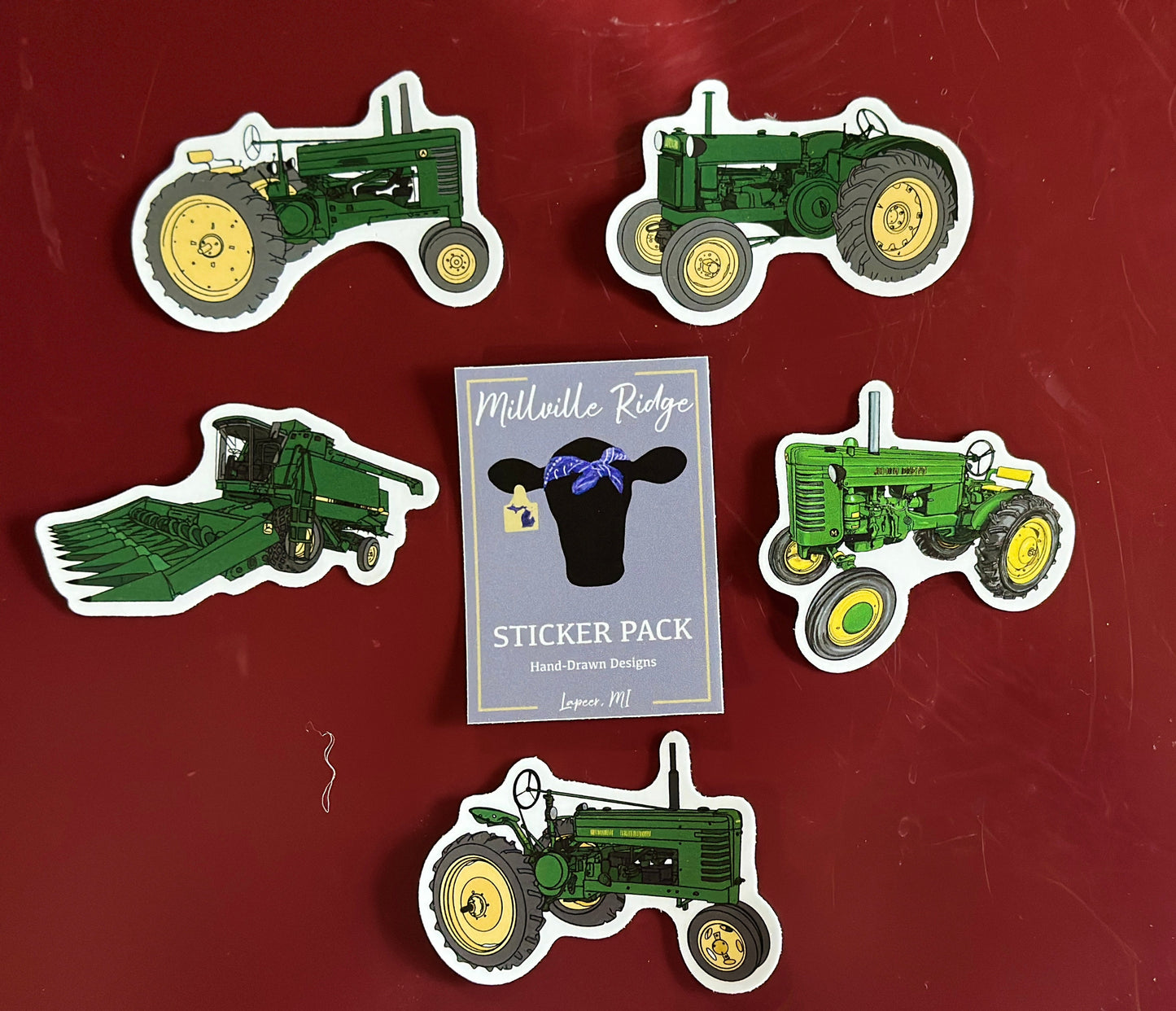 Tractor Sticker Pack Millville Ridge Farm