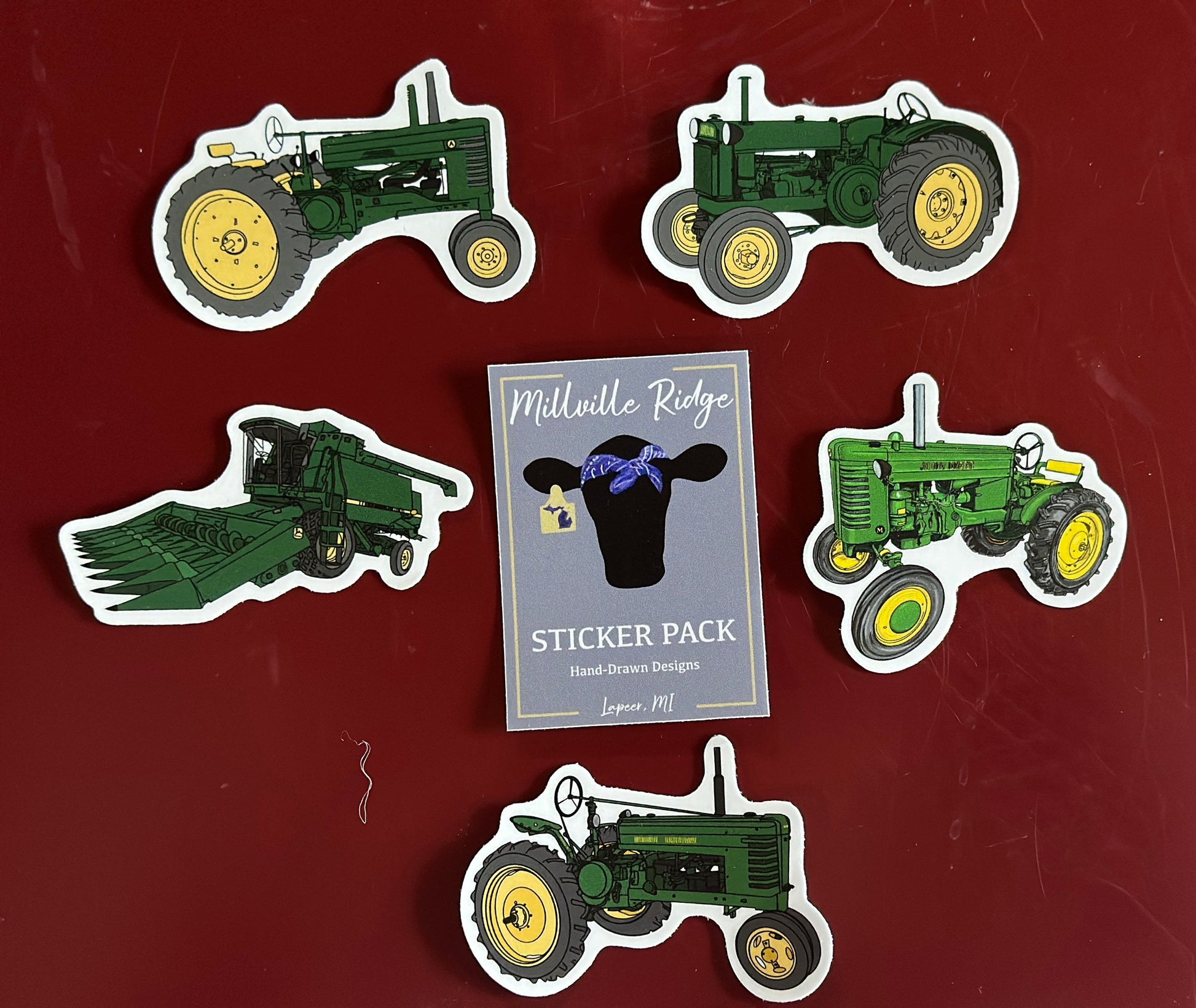 Tractor Sticker Pack Millville Ridge Farm