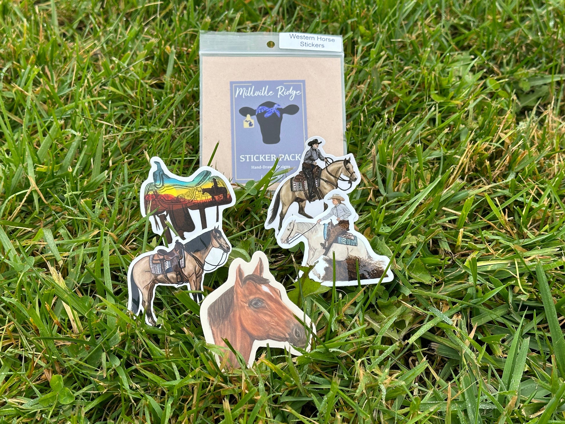 Western Horse Sticker Pack Millville Ridge Farm