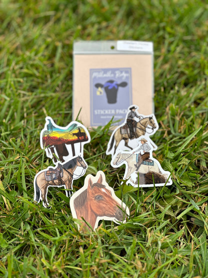 Western Horse Sticker Pack Millville Ridge Farm